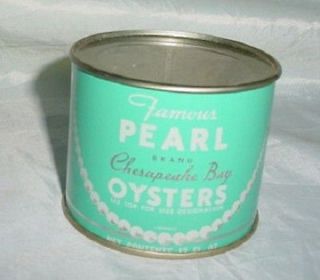 Vintage Pearl Chesapeake Bay Oyster Can