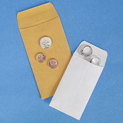 Craft Stamps Seed Jewelry Beads Wedding Coin Envelopes (3 3/8x6) White 