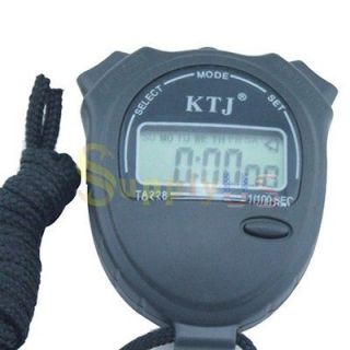   Handheld LCD Chronograph Timer Sports Stopwatch Stop Watch