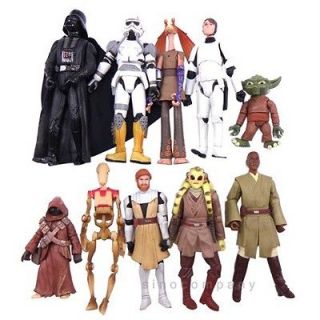 10X Star Wars TROOPER Battle Droid Yoda Jawa Obi Wan Figure Xmas Gift 