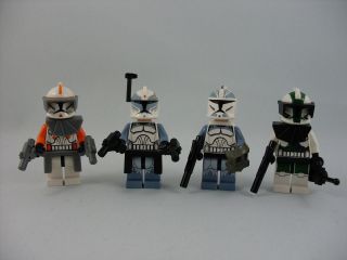 Lego Star Wars Commander Wolffe Wolfpack Trooper Cody and Gree
