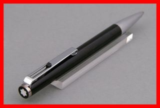 RARE Montblanc lever ballpoint pen black silver advert pen