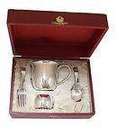 Sterling Silver 4 Piece Baby Set Cup Spoon Napkin Ring Japanese 970 