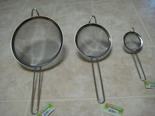 New 7.87, 5.5 or 3.15 Stainless Steel Fine Mesh Strainer with 