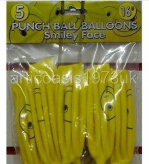 Smiley Face Punchball Balloons   Party Bag Filler Pinata Toy   NEW
