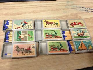 Lot of 9 Exclusively 1955 OHIO BLUE TIP Match Boxes Box very rare