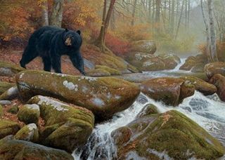51503 Stepping Stones Bear 1000 Pc Puzzle, Artist Hayden Lambson Free 