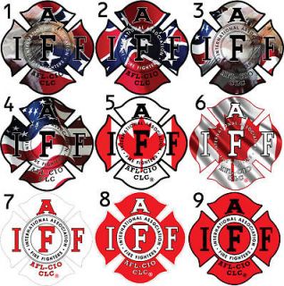 Six   2 IAFF Firefighter Sticker Decal 36 Options