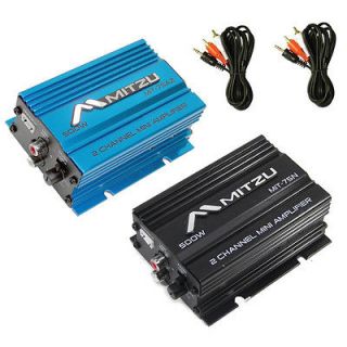 Two Pack Bundle 500W 2 CH Car Audio Amplifier Motorcycle AMP  Amps 