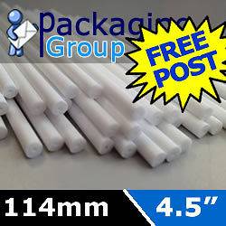 50 114mm (4.5) White Plastic Lollipop Sticks for Lollies Cake Pops 