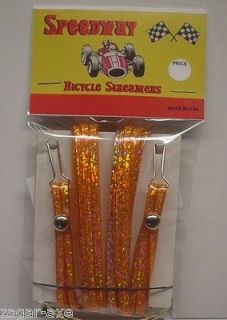 NEW Speedway Bicycle Streamers Orange Glitter/Sparkle for Schwinn and 