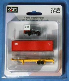 Kato N Intermodal Yard Tractor Trailer w/ 40 COSCO Container 31621 