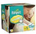 Pampers Swaddlers Baby Diapers Size 1 * 8   14 lbs * 234 Count 