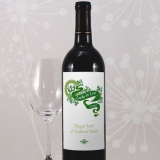 24 Luck of the Irish Personalized Wine Bottle Wedding Labels 