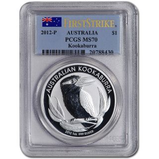 2012 P Australia Silver Kookaburra (1 oz)   PCGS MS70 First Strike