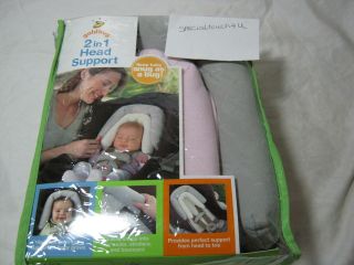 NEW Goldbug 2 in 1 Head Support   Pink and Gray   NIP