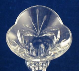 PAIR MIKASA LEAD CRYSTAL “ETCHED TULIP SHAPE” CANDLESTICKS CANDLE 