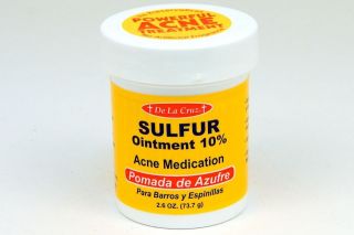 PACK 10% Sulfur / Azufre Ointment Cream Pomade 2.6 oz ACNE Blemish 
