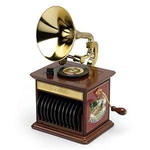 Mr. Christmas Gold Label Harmonique tabletop Gramaphoone Music Box NIB