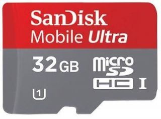SanDisk 32GB microSD 32GB microSDHC micro SD SDHC Mobile Ultra Card 