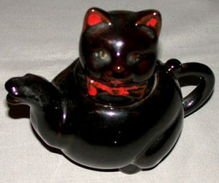 Black Cat On Chair Teapot Swineside Ceramics Made in Britian