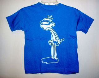  WIMPY KID Boys Bright Blue T Shirt Tee Top S/S Greg Swimming Goggles