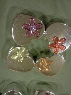 Hand crafted Silver Plastic Heart boxes Favor   Weddings or 