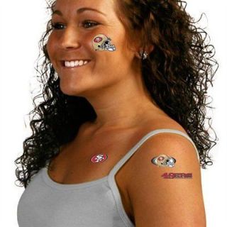SAN FRANCISCO 49ERS NFL TEMPORARY TATTOO SHEET BY WINCRAFT A GAME DAY 