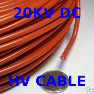 20ft. 20KV High Voltage Wire HV Cable, tesla coil ham