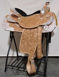 NEW Tex Tan Imperial Silver Diamond Show Saddle 16 seat with Angle 
