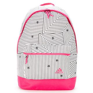 Brand New Adidas Womens Star Backpack Book Bag in White/ Peach Pink 