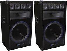 Technical Pro VRTX15 15 2400 Watt 6 Way Professional DJ Speakers