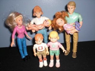 Fisher Price Loving Family Dollhouse People Mom Dad Boy Girl Twins Lot 
