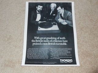 Thorens TD160 Super Turntable Ad, 1975, 1 Pg, Article, Nice Ad