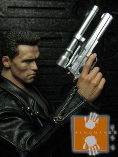 Hot Custom 1/6 Toys Hand Gun Pistol fit to T2 T800 Terminator