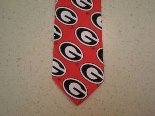 University of Georgia Bulldogs Red and Black Neck Tie