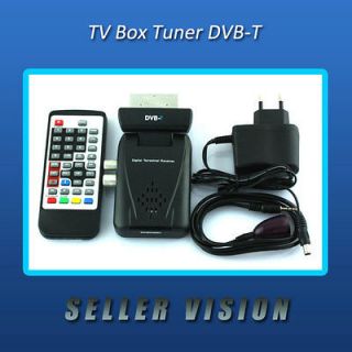 Black Digital Scart TV Box Tuner DVB T Mini Freeview Receiver