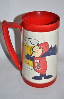VINTAGE Bud Man Thermo Serve Budweiser Beer Mug COFFEE Cup Budman