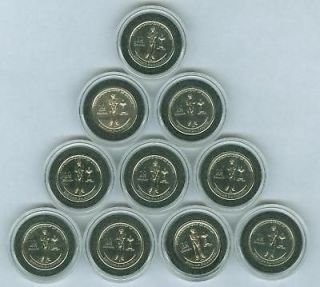10¢ RCM Canadian Golf Coin Lot of 10 Book Value $200.00 B1