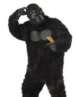 Gorilla Chimpanzee Monkey Fur Bodysuit Big Ape Mens Halloween Costume 