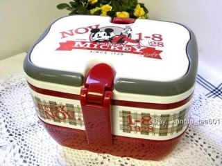 2Tier Disney Mickey Mouse Bento Lunch Box w Handle