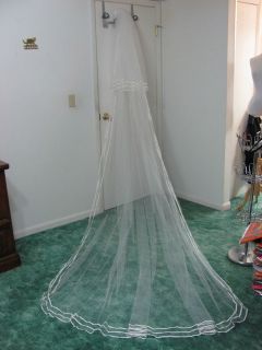   Tier BRIDAL WEDDING VEIL~Royal Length 12 Ft~MINT~Corpse Bride Costume