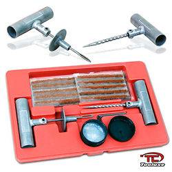 35 Pieces Tire Repair Tool Kit W/Case Plug Patch New