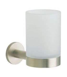    BN Brushed Nickel Modern Tumbler and Toothbrush Holder from Still