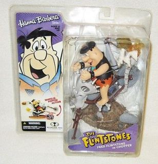   Hanna Barbera Series 1 The Flintstones Fred On Chopper Toy SEALED 2006