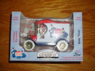 GEARBOX TOY 1912 FORD PEPSI COLA 124 SCALE DIE CAST METAL COIN BANK 