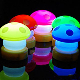New LED Mushroom Press Down Touch Lamp Night Light Gift 5 Color To You 