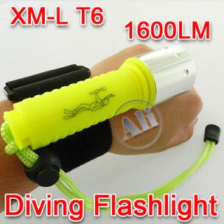   1600LM CREE XM L XML T6 LED Waterproof Diving Flashlight Torch NEW