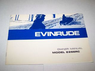 UNDATED EVINRUDE E266RC SNOWMOBILE MANUAL   NOS   NEW OLD STOCK