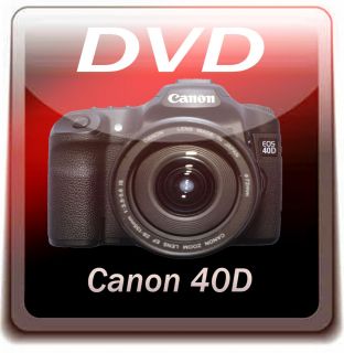 Canon EOS 40D Training & Tutorial DVD Video 2x DVD SET (No Camera 